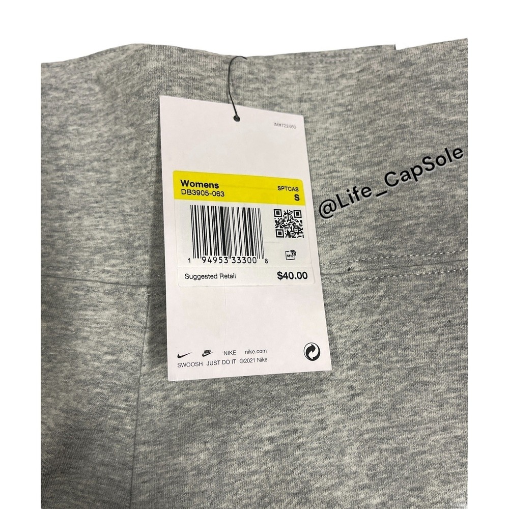 Size S Nike Biker Shorts Sportswear Classic Wns High Waisted 8"  DB3905-063 Gray - Picture 7 of 7